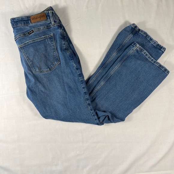 Wrangler Denim - Wrangler Jeans Womens 12x30 Blue Excellent High Rise Bold Bootcut Distressed